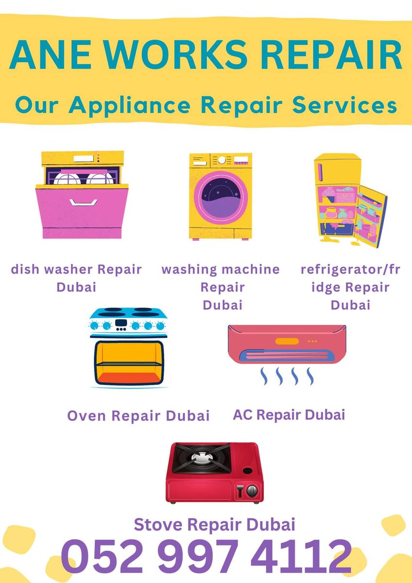 Washing Machine Repair Service in Dubai | Call Us: +971 52 99 74 112.
We Provide Home Appliance Repair Services In Dubai. #washingmachinerepair #refrigeratorrepair
#dishwasherrepair
#acrepairservicedubai
#cookingrangerepair 
#ovenrepair
#dubairepairservives