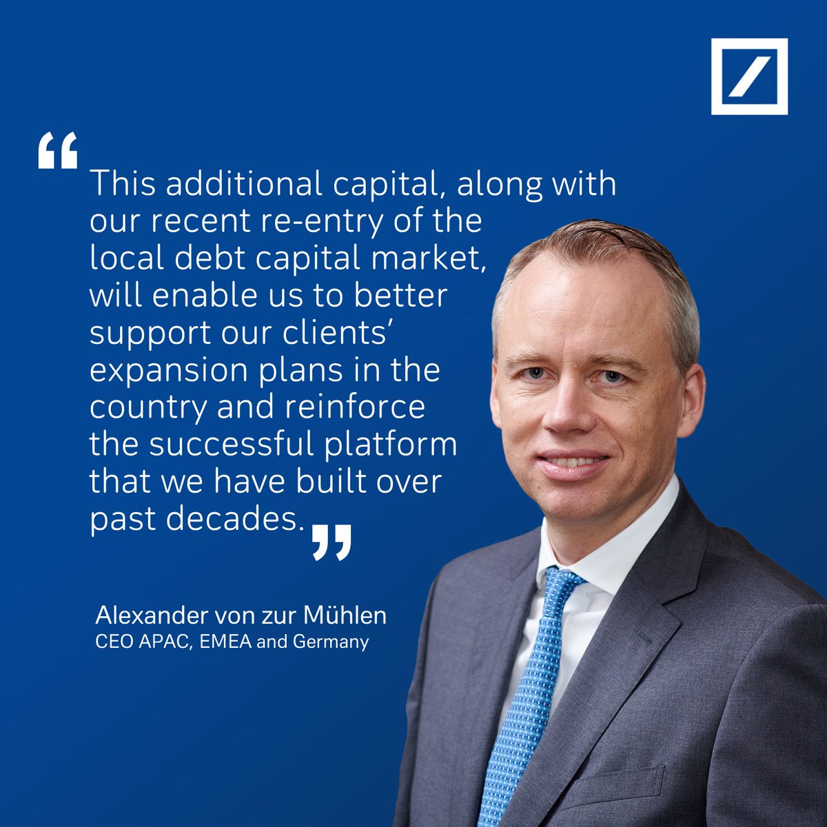 Deutsche Bank strengthens commitment to South Korea, increasing capital allocation by eur 150 million, to support growth and do more for clients. Find out more: db.com/news/detail/20…