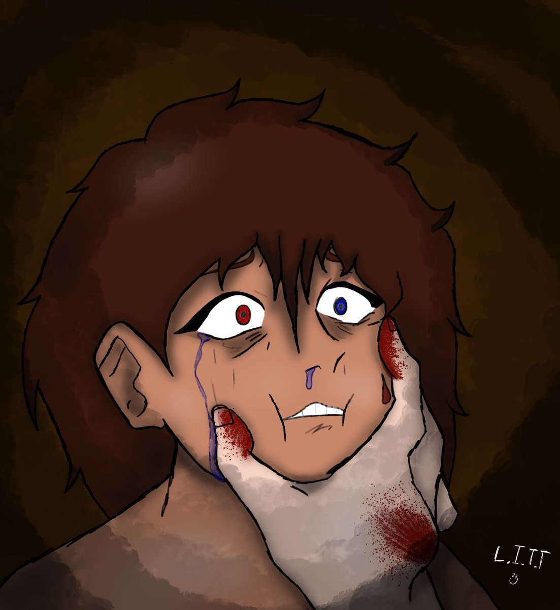 lucky112111's tweet photo. YO, I'm gonna start posting here a bit more bc I can't post my other art on tiktok :)

TW (some blood) https://t.co/alauYOm0fF