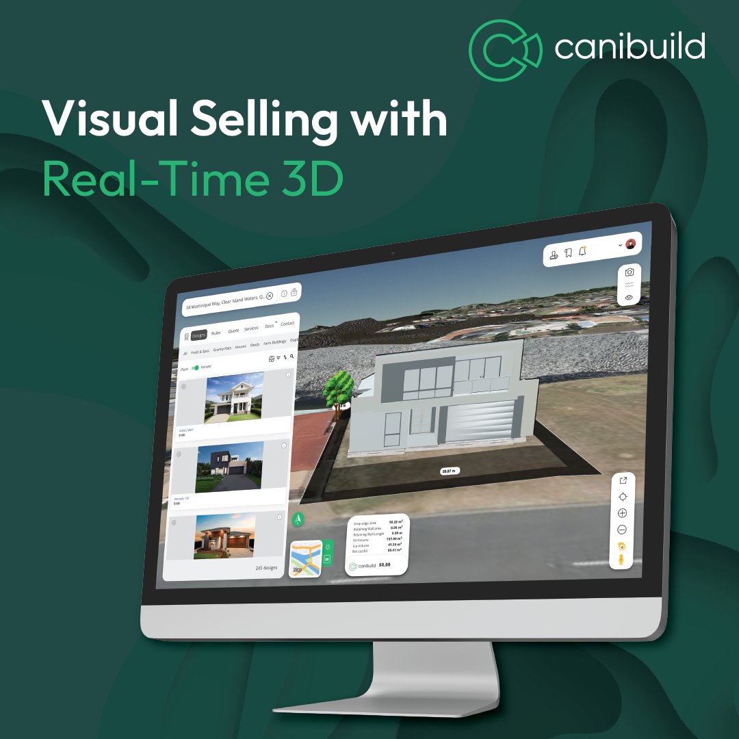 Canibuild1's tweet image. Wow your clients with 3D site plans and help them make decisions faster.  canibuild Real-Time 3D enables immersive visualisation that effortlessly guide clients towards quicker, more informed decisions. 

Book a demo today : hubs.li/Q022tSkz0
#PropTech #SitePlan