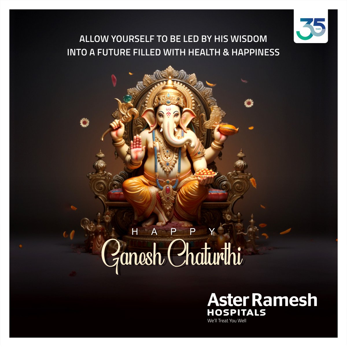 On the auspicious occasion of Ganesh Chaturthi, Aster Ramesh wishes you an obstacle-free path to a prosperous and fulfilling life.

#asterrameshhospitals #AsterHospitals #HappyGaneshChaturthi #ganeshchaturthi #vinayakachavithi #traditional #healthcare