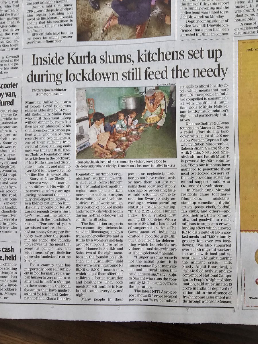 No one goes hungry - proud to associated with Khaanachahiye Foundation - KCF. 

Thank you Ruben Richard Mascarenhas, Swaraj Shetty & team!

@khaanachahiye
