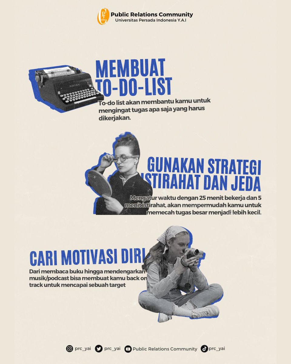 PRC_YAI's tweet photo. Untuk itu, Kalian harus simak postingan kita kali ini yaa!! Agar kalian dapat menyesuaikan pikiran kembali dari kebiasaan kalian selama liburanπ€©ππ»
Sumber : https://t.co/xGcVD0biJR
#prcners #fikomupiyai #produtifitas #liburan https://t.co/8CdiEesKVn