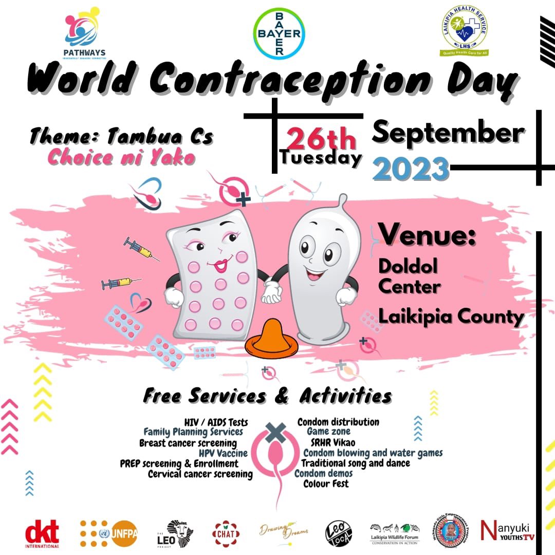 Join us on #WCD23 at Doldol community as we share insightful conversations on #Breakingbarriers to accessing #Contraception.we shall have free health services, entertainment and meaningful youth engagements. On matters #population,#health, #environment .