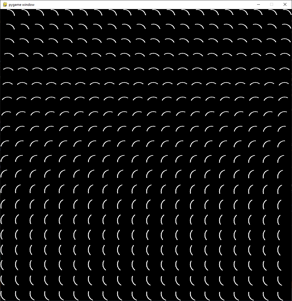 pygamedev's tweet photo. Animated bg using arcs.
Suitable for basic menus.
AMA if you don't understand something.
#IndieGame #IndieDev #GameDev #Gaming #GameDeveloper #IndieGameDev #IndieDeveloper #Gamer #IndiePump #Gamers8 #pygame #pygamedev #pythonprogramming #Python
Code:
https://t.co/APPwMYJJKj https://t.co/MZNV6FVs1R
