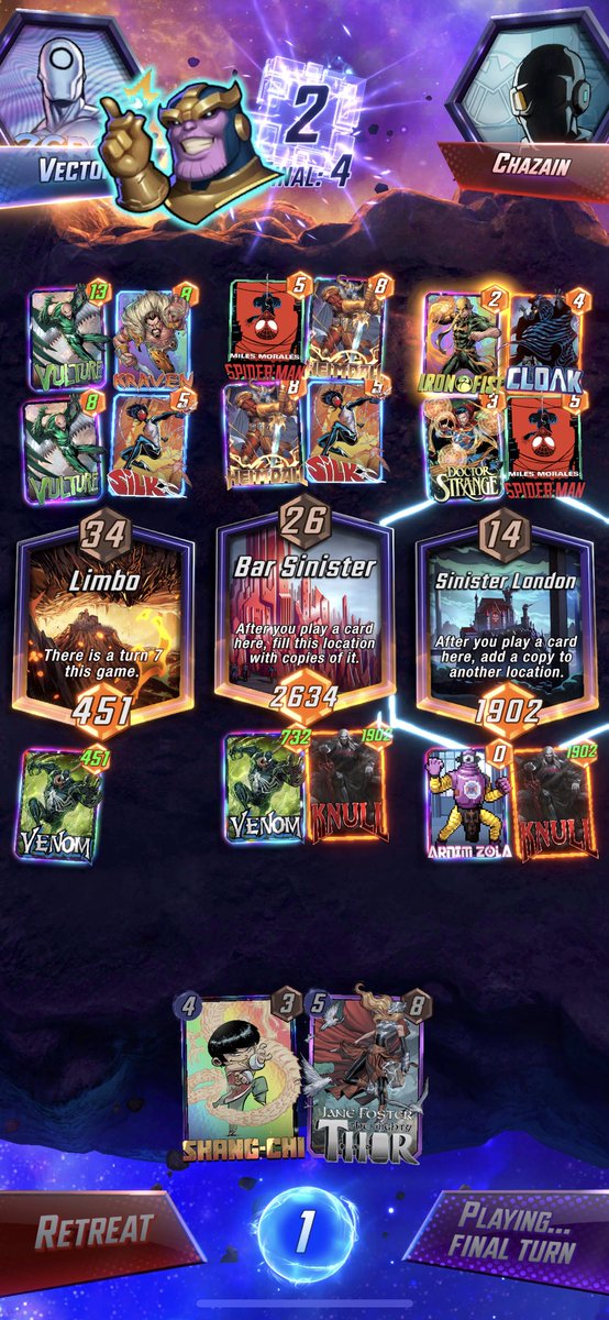 What in the world did I just do on Marvel Snap? Lol #marvelsnap