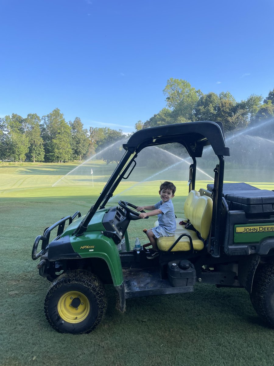 AllenDobbs_BGC's tweet photo. Special trip to work with my favorite people. Andy is already a master at turning on irrigation heads! https://t.co/KsbmpQGFt0