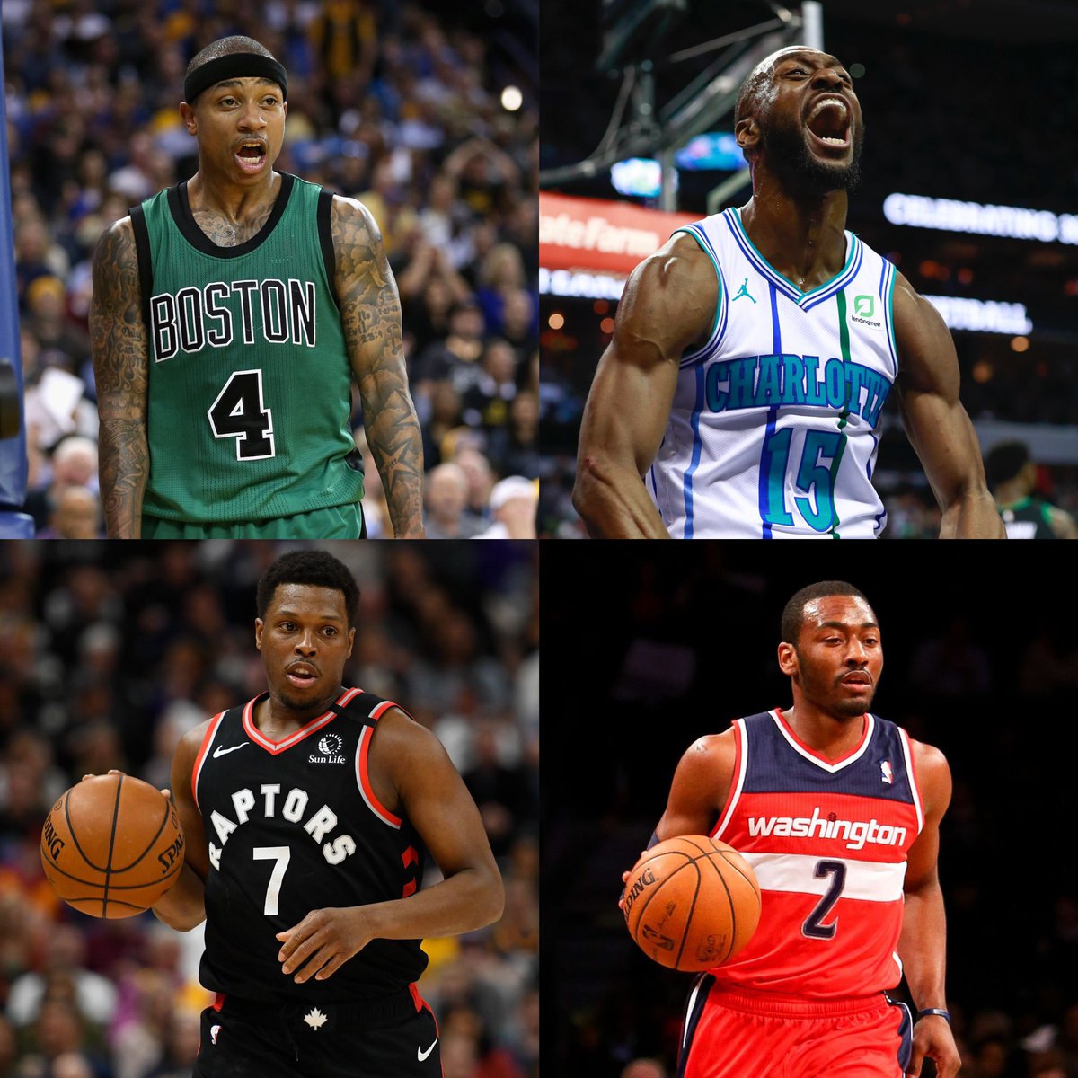 TheDunkCentral's tweet photo. Boston Isaiah Thomas 
Charlotte Kemba Walker 
Toronto Kyle Lowry 
DC John Wall 

1 Gotta Go https://t.co/jr1ZbudmPm