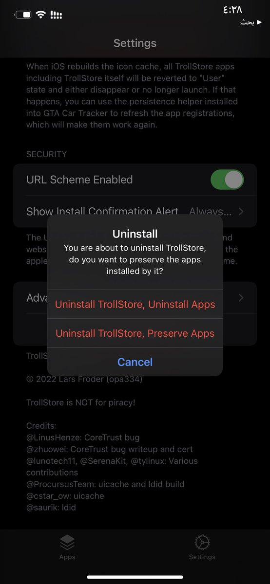 C4_010's tweet photo. التحدث الى 16.5 باستخدام filza فقط

اذا كان trollstore فقط :  بس احذف الترول ستور اضغط اي وحده بالنهائه بعد التحدث بيكون معك كذا التطبيقات الي محملها منه 

اذا كان عندك اي نوع من انوع الجيلبريك فعل الخيار الي في فلزا ثم سو حذف الجلبريك بالشكل السليم كامل
بعد الحذف ثبت الملف ١٦.٥ https://t.co/U99SbxCmPW