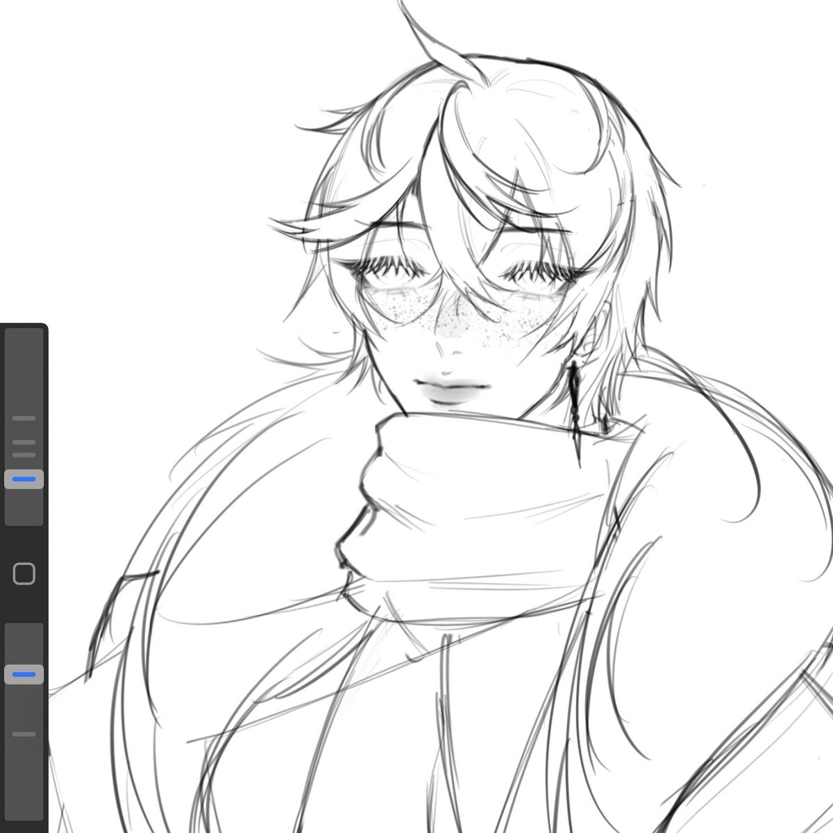 KEITHALIZE's tweet photo. I think I should just start posting my wips bc I’m never gonna fully color a drawing unless i sell my soul nowadays .. anyways fem childe and Fatui childe !!! https://t.co/3lk4nhtWVr