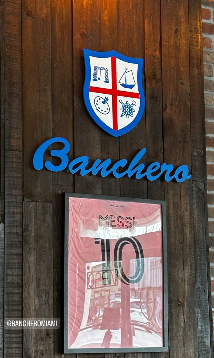 Intermiamicfhub's tweet photo. 🚨 @BancheroMiami the restaurant from which Messi ordered Pizza and posted it on his IG story say: "Thank you 🐐 for life ❤️." Their business surely multiplied after that post!!! #Messi #InterMiamiCF #MLS https://t.co/Q931O4f5LW