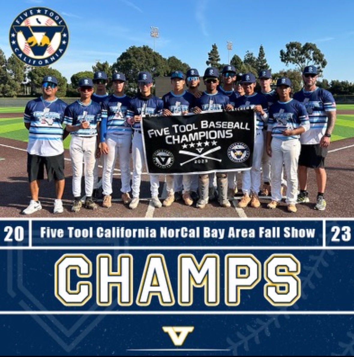 Five Tool California (@fivetoolca) on Twitter photo 🏆CHAMPIONS🏆
Congrats to Top Rank NorCal on winning the 18U Division of the <a href="/FiveTool/">Five Tool Baseball</a> California NorCal Bay Area Fall Show!
#WatchEm 🏆CHAMPIONS🏆
Congrats to Top Rank NorCal on winning the 18U Division of the <a href="/FiveTool/">Five Tool Baseball</a> California NorCal Bay Area Fall Show!
#WatchEm