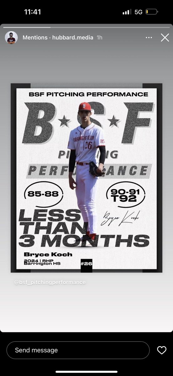 ‼️Cincinnati Commit‼️
▫️Athlete Bryce Koch commits to Cincinnati!!!🐻
▫️Very excited for Bryce! He started here at 85-88 ➡️ 90-91 T-92 MPH🔥
▫️Can’t wait to keep guiding him towards his personal goals!! Let’s SUSTAIN THE GAINS😤
TRUST. THE. PROCESS🙌🏼 #rollcinci <a href="/BryceKoch06/">Bryce Koch</a>