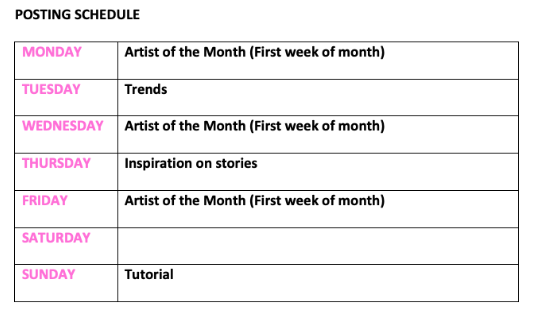 mkaanderson's tweet photo. During this module I decided to pivot, which I tweeted about last week. This means the content will be posted to my instagram in a blog like format. It will be the same content however, will be posted during the month and not at the end. #bcm114 
This is my posting schedule: https://t.co/CsqxvUEDc5