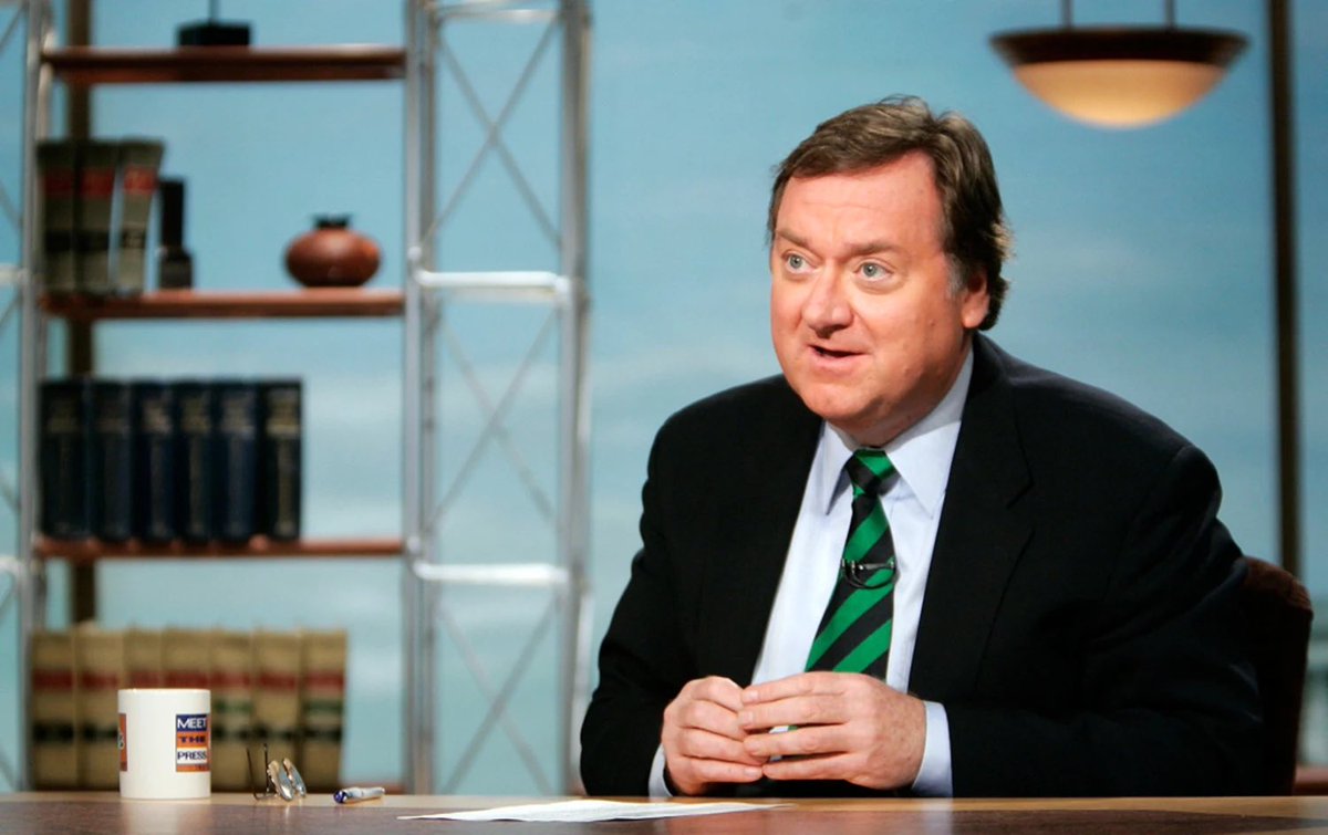 I watched Meet the Press nearly every week when I was younger.
The observations were straightforward &amp; honest.
The conversations were engaging and smart.
That was the magic of Tim Russert.
The fact that they’ve turned the show into pathetic punchline is an insult to his legacy.