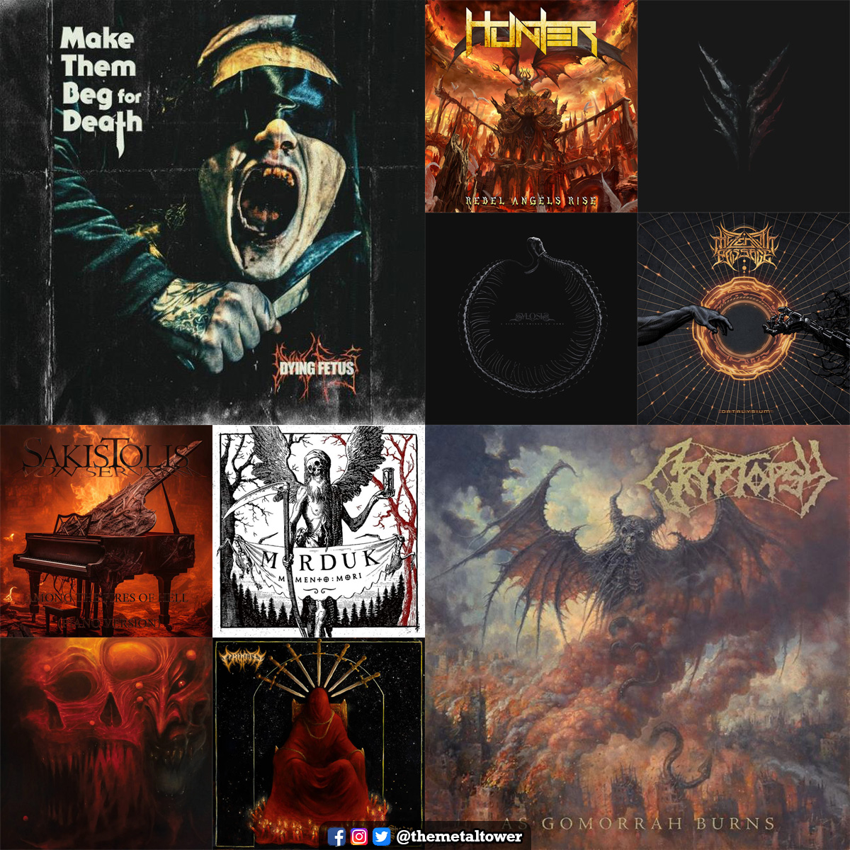 themetaltower's tweet photo. 🔥#Top100Metal 👉https://t.co/AdPC8kkUSO
#DyingFetus #Sylosis #Crytopsy #Hunter #SakisTolis #Marduk #TheZenithPassage #Crypta #OrbitCulture #Horrendous https://t.co/na2BEnsVgP