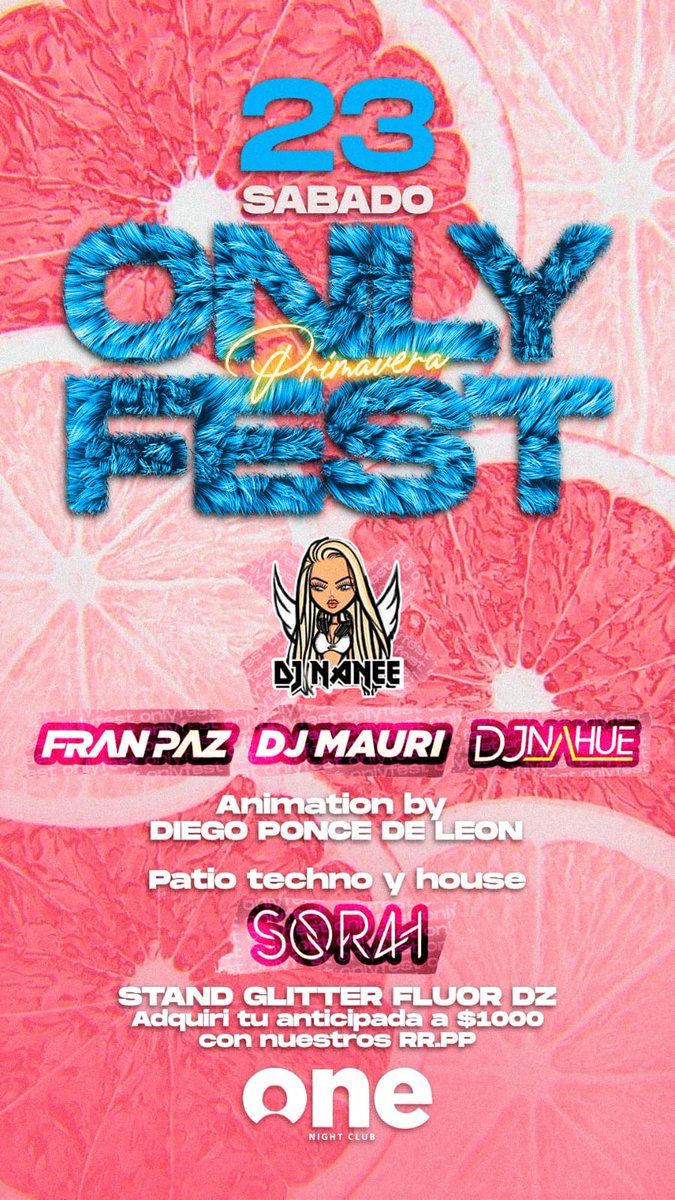 oneclubchoele's tweet photo. Sábado 23 #OnlyFest #ONE https://t.co/pUFbdAZHJw