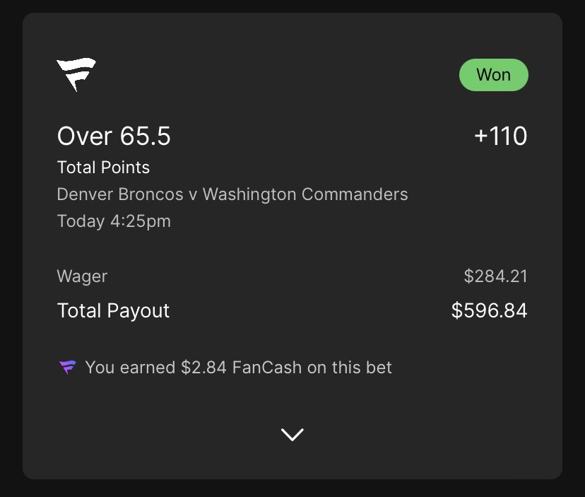 EmergencySport5's tweet photo. @TheOGPAW The Broncos last second touchdown won me $600! https://t.co/vNVALzGSrZ