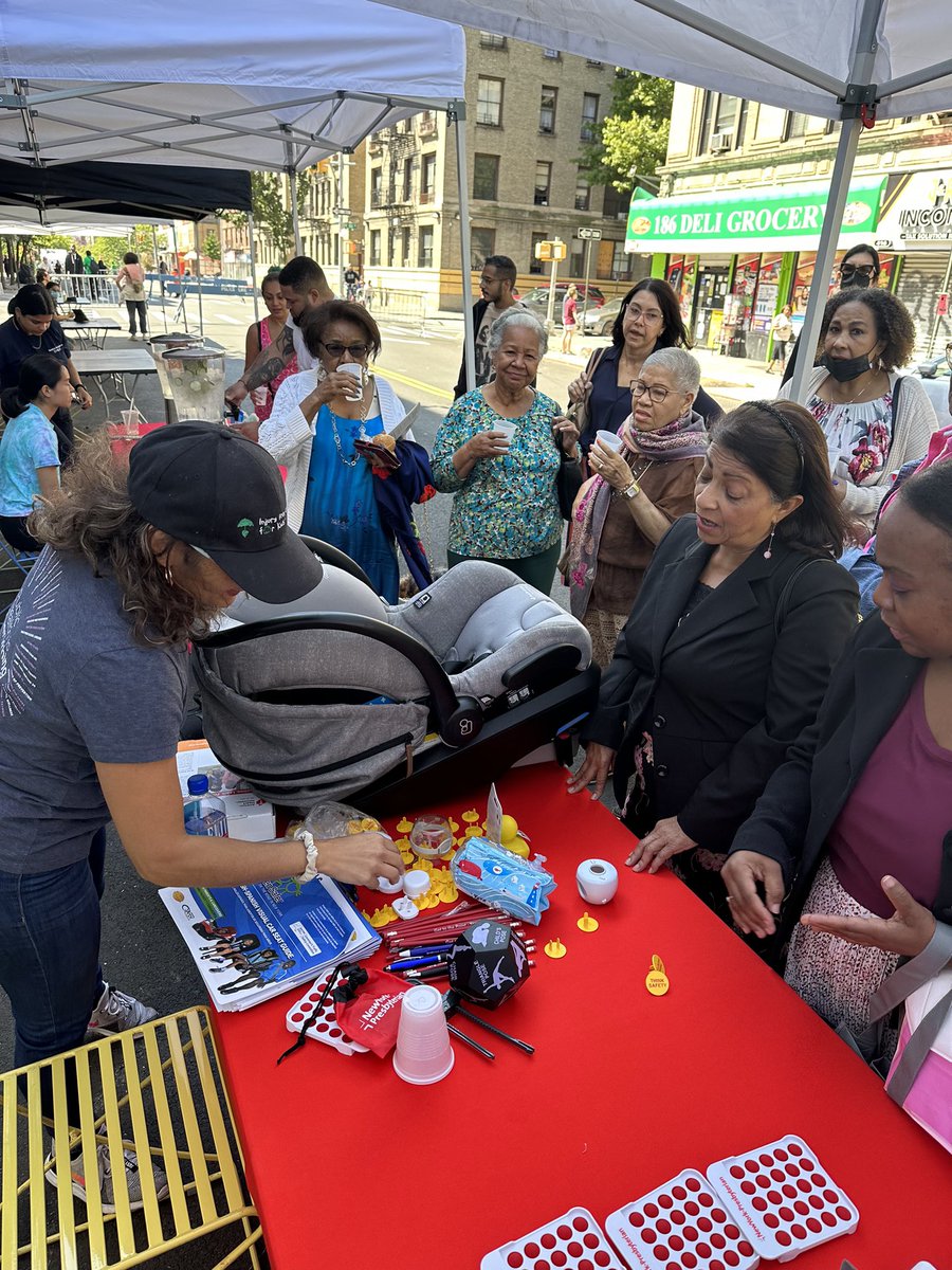 CCISP joins @JPMA in celebrating #babysafetymonth . We kicked off Car Passenger Safety Week with Safe at Home and on the Road education at the @NYC_DOT Bike the Block event in #WashingtonHeights with @InjuryFreeKids of @nyphospital Children’s Hospital #CPS #injuryprevention