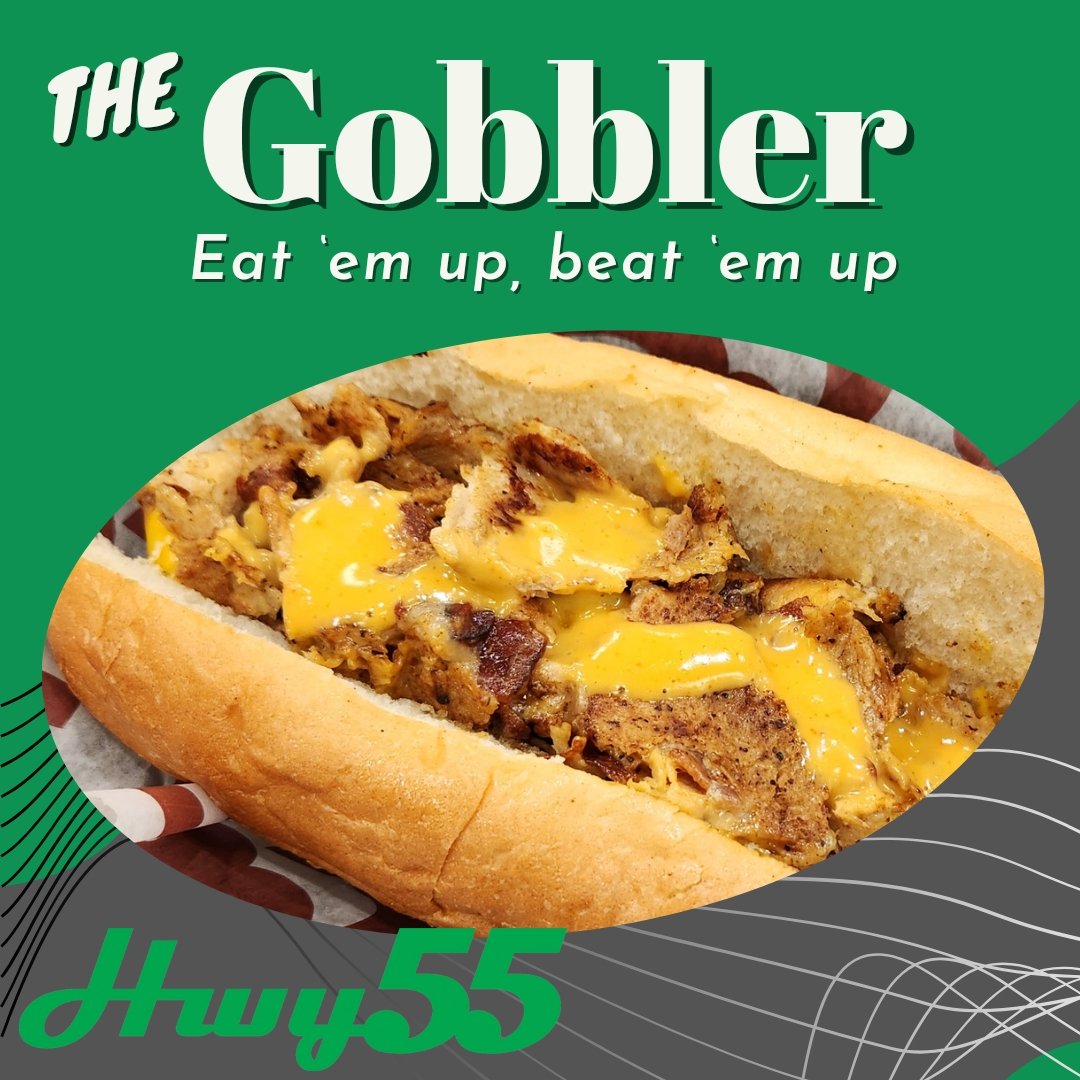 Hwy55Bville's tweet image. Eat 'em up HERD!!💚
$1 from every Gobbler sold goes to the Marshall All M Campaign.
🦃 Chicken cheesesteak, American and Provolone cheese, bacon, and our spicy Hwy55 sauce.
#Hwy55 #GoHerd #Eatemup