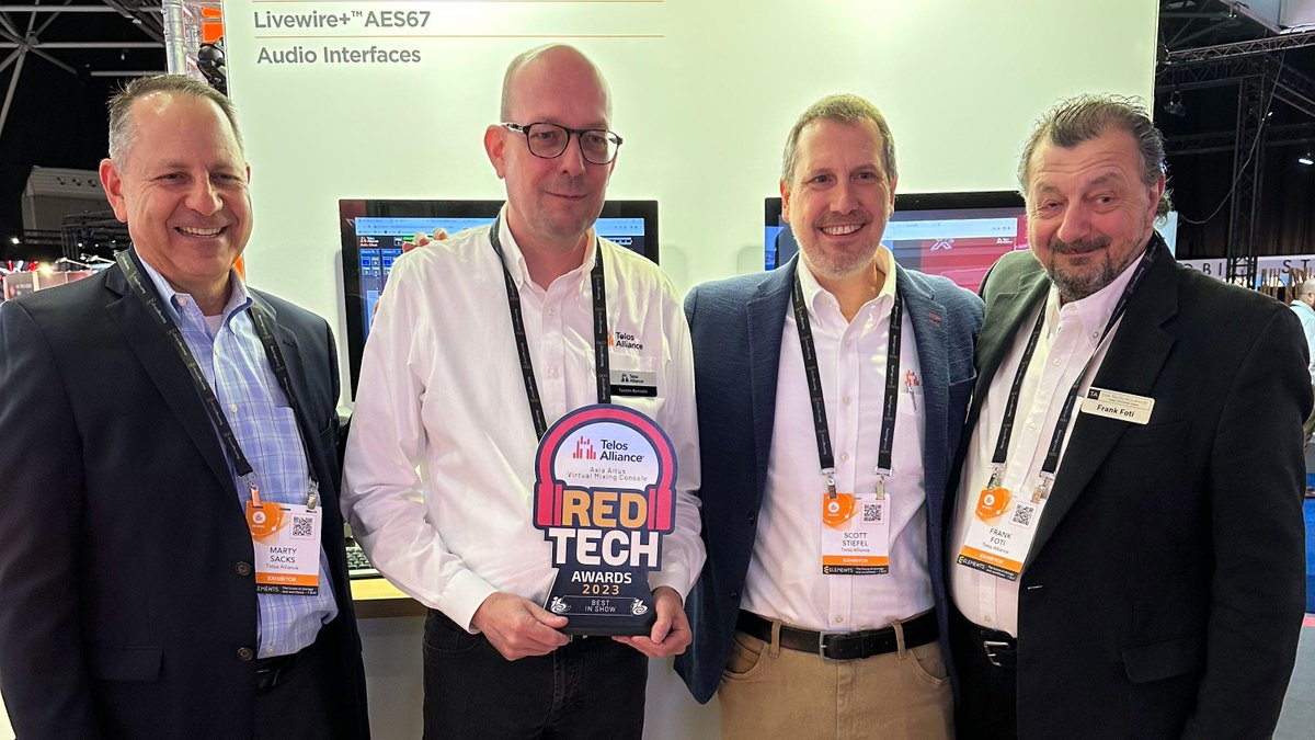 TelosAlliance's tweet photo. WOW! 🤩Not one, but FOUR #IBC2023 @radioworld_news awards for #OmniaForza, #AxiaAltus, and #ZIPStream X20, a @RedTech_News
award for Altus, and a @TVTechnology
award for #InfinityVIP ! Come see these award-winning products at Stand 8.C45 before IBC ends! https://t.co/0B9JU9Ux3o