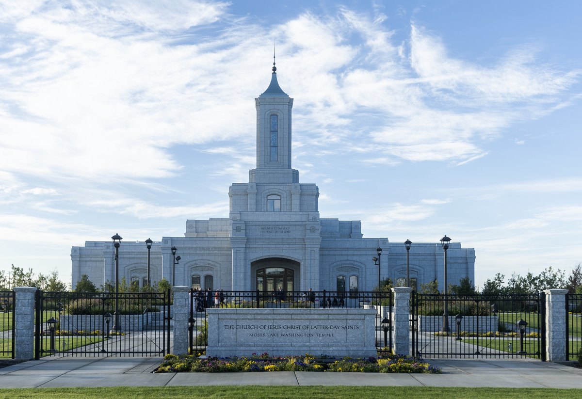 CookQuentinL's tweet photo. I was exceptionally pleased today to fulfill the assignment from President Russell M. Nelson to dedicate the Moses Lake Washington Temple. It was especially sweet to know that this was the third temple dedicated today (the other two were in Brasilia, Brazil, and Bentonville, Arkansas)—the first time three temples have been dedicated on a single day. 

 Everything that we do in temples of The Church of Jesus Christ of Latter-day Saints point to Jesus Christ as the Savior of the world. The Lord organizes eternal families in His temples.

The scriptures are clear that we without our ancestors cannot be made perfect; neither can they without us be made perfect. Their salvation is necessary and essential to our salvation, resulting in the eternal unification of the family (see Doctrine and Covenants 128:15).

This means that the salvation of the whole human family is interdependent and interconnected—like the roots and branches of a great tree. The work performed in the Lord’s temples allows us—and our families—to be eternally connected to our loving Heavenly Father.

Having a temple of the Lord in Moses Lake is truly a supernal blessing. As one of the Savior’s Apostles, I testify of the divinity of the Savior and the reality of His Atonement and that under the Father’s direction He guides this celestial work of salvation and exaltation.