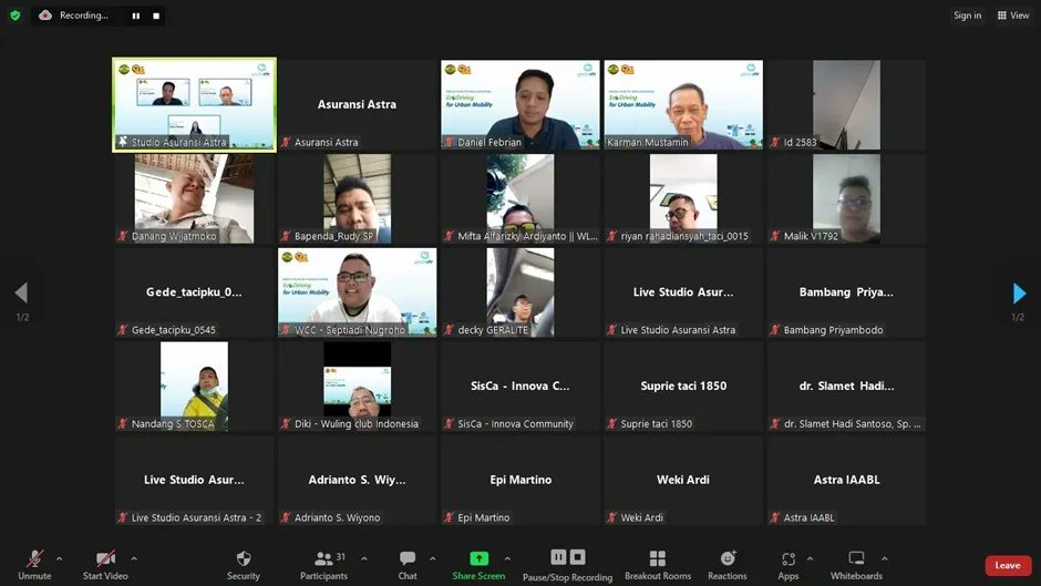AvanzaClub_ID's tweet image. Partisipasi TACI Join Webinar @GardaOto - Eco Driving For Urban Mobility 09092023 
#gardaoto #AlwaysDriveSafely #TACI #ToyotaAvanzaClubIndonesia #DrivingWithManners #indonesiaayoamanberlalulintas #komunitasotomotif #Otomotif #clubotomotif #ToyotaAvanza