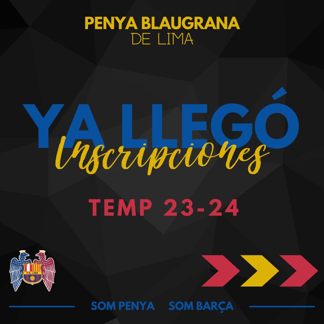 Penyalima's tweet photo. YA TENEMOS TODO LISTO PARA LAS ALTAS Y RENOVACIONES 23-24!!!

ESCOGE TU PACK DE RENOVACIÓN Y ÚNETE A LA FAMILIA BLAUGRANA OFICIAL!!! ❤💙❤

#penyalima #fcbarcelona #sompenyasombarça https://t.co/7D8jl14Fs6