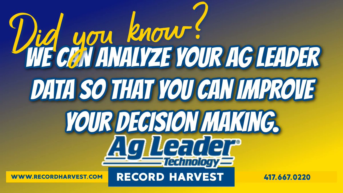 Unlock greater efficiency and yield with our cutting-edge GPS and data analyzing solutions. Farm smart with Record Harvest. 🛰️ #AgTechInnovation #Farming #recordharvest #agleader #data #analyze