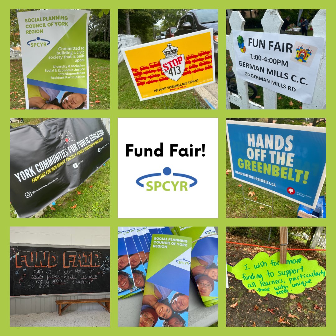 Had an amazing afternoon at the Fund Fair hosted by @york4_public_ed Social Planning Council of York Region will continue to fight for better publicly funded education and a greener environment! #SPCYR #SocialPlanningCouncil #CommunityDevelopment #YorkRegion #Community