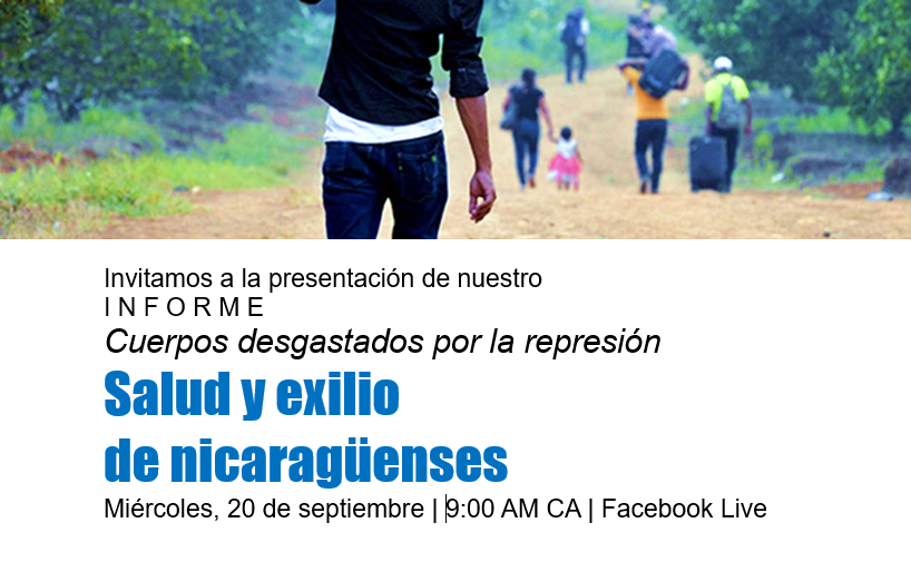 Calidhorg's tweet photo. 📌PRESENTACIÓN DEL INFORME📌
Cuerpos desgastados por la represión. Salud y exilio de nicaragüenses

Calidh convoca a los medios de prensa independientes, organizaciones y al público.
20/09 | 9:00 AM NIC
Atención a medios: calidh@calidh.org https://t.co/MKzhhpjZOm