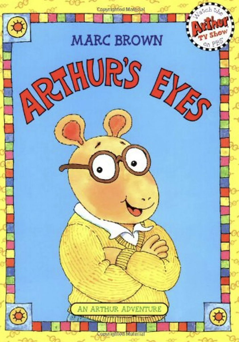 PeanutButterGmr's tweet photo. The very first Arthur book is about how Arthur’s nose is perfect the way it is and doesn’t need to be changed. 🙂

…In the second book they changed his nose.  🙃 https://t.co/BT78VoGV8L
