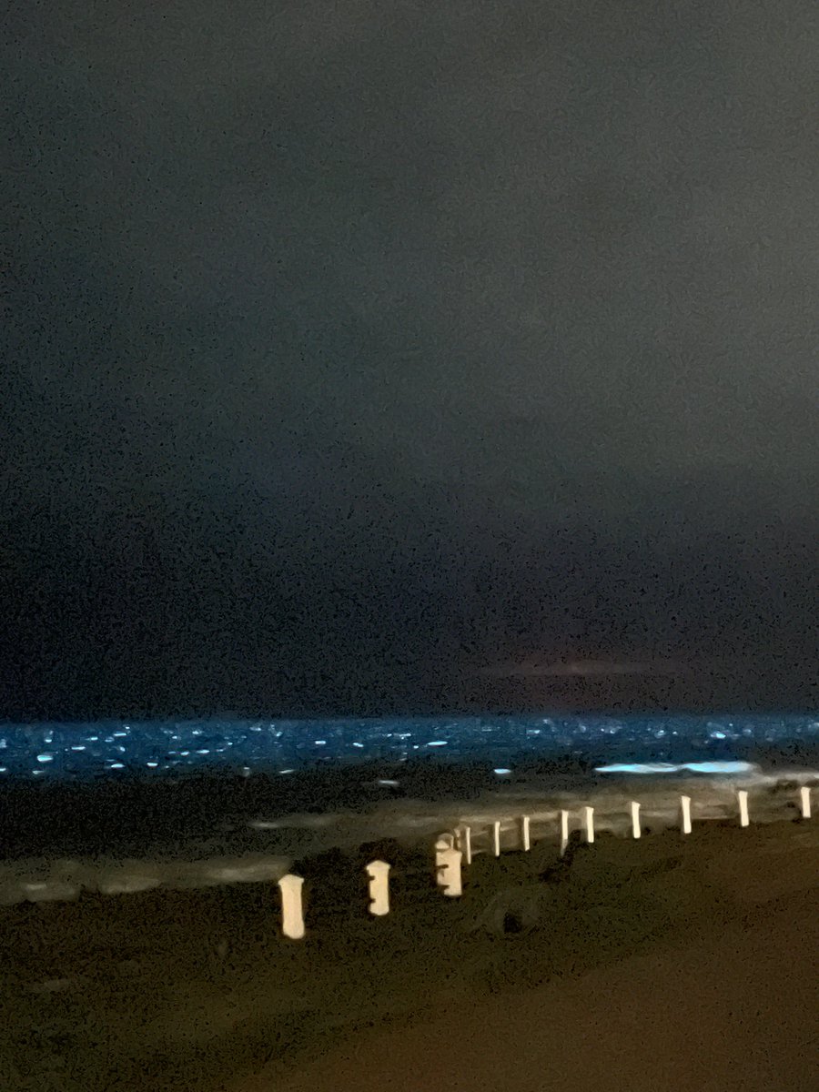 Ahora en La Pedrera, Rocha. Todo el océano encendido de noctilucas (bioluminiscencia). Nunca vi nada igual en más de 40 años en el balneario. 
Fotos tomadas por mi, desde Casa Ohana en la rambla. Si están cerca. No se lo pierdan.