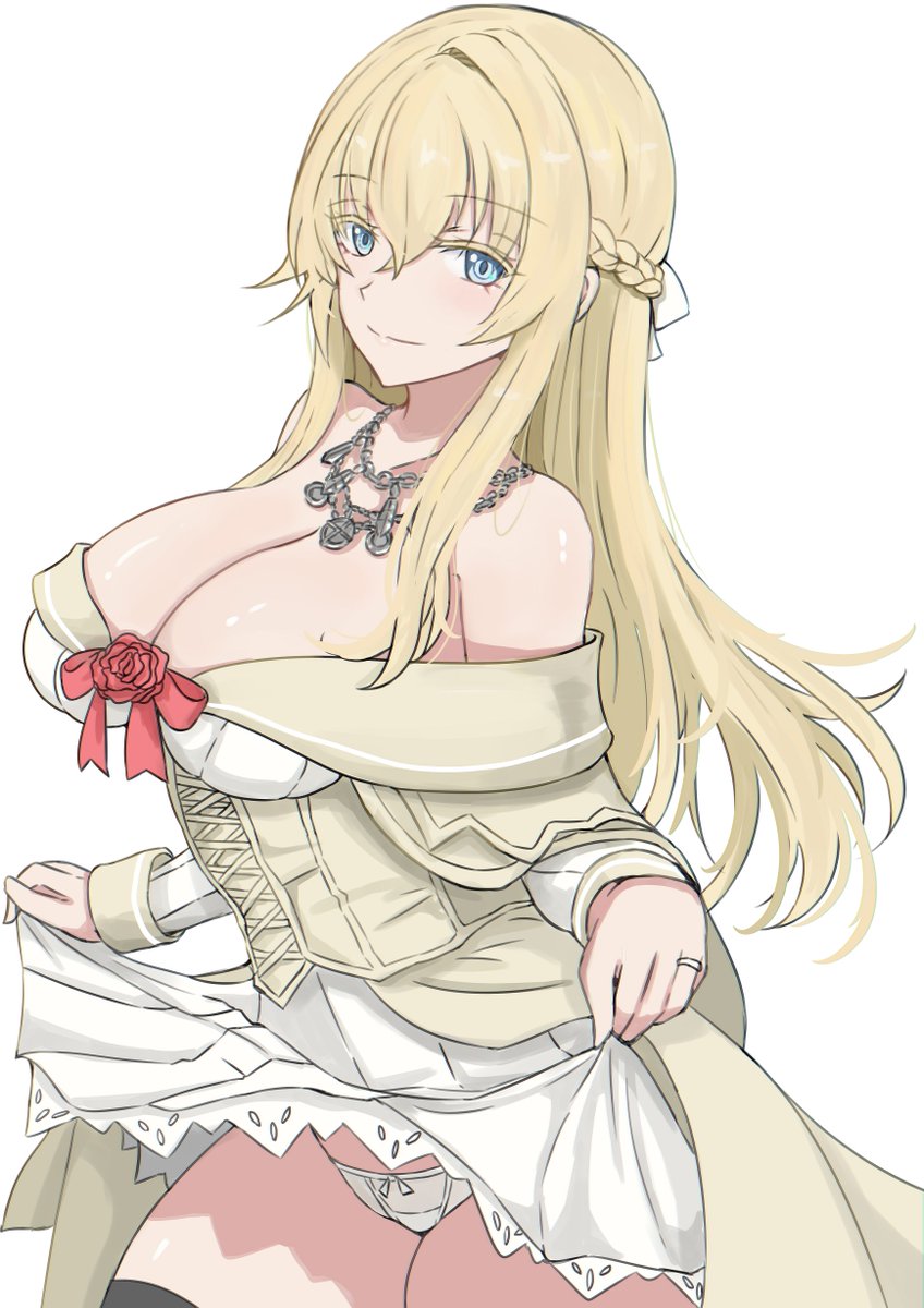 これ以上どう半脱ぎにすればいいのよ?というお召し物のウォースパイト様 