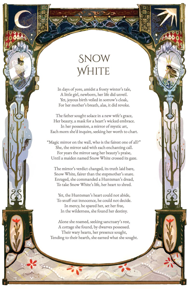 ebaekim's tweet photo. So excited to reveal the Book of Tales pages for Snow White illustrated by @ivyteas ! Seriously, I can't stop geeking out about how gorgeous these are! Hopefully more to come in the future! :) https://t.co/zdXzFTc3Lr