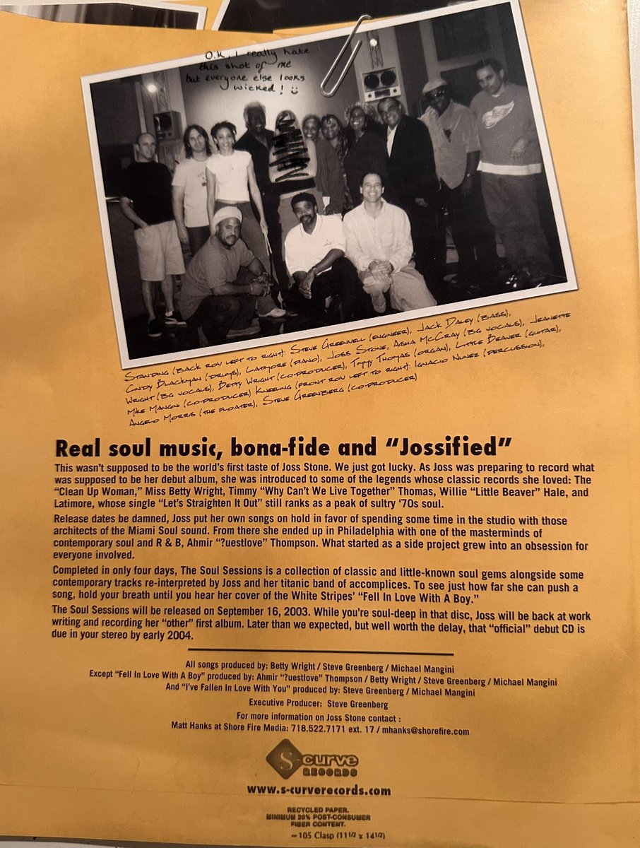 <a href="/JossStone/">Joss Stone</a> It was a pleasure and an honor working with you, <a href="/MsBettyWright/">Betty Wright</a> <a href="/michaelmangini/">michaelmangini</a> @SteveGreenwell <a href="/questlove/">?st</a>, Little Beaver, Timmy Thomas, Latimore <a href="/CindyBlackmanS3/">Cindy Blackman Santana</a> and all the other talented people who were involved in this tremendous project. A fun time, indeed.