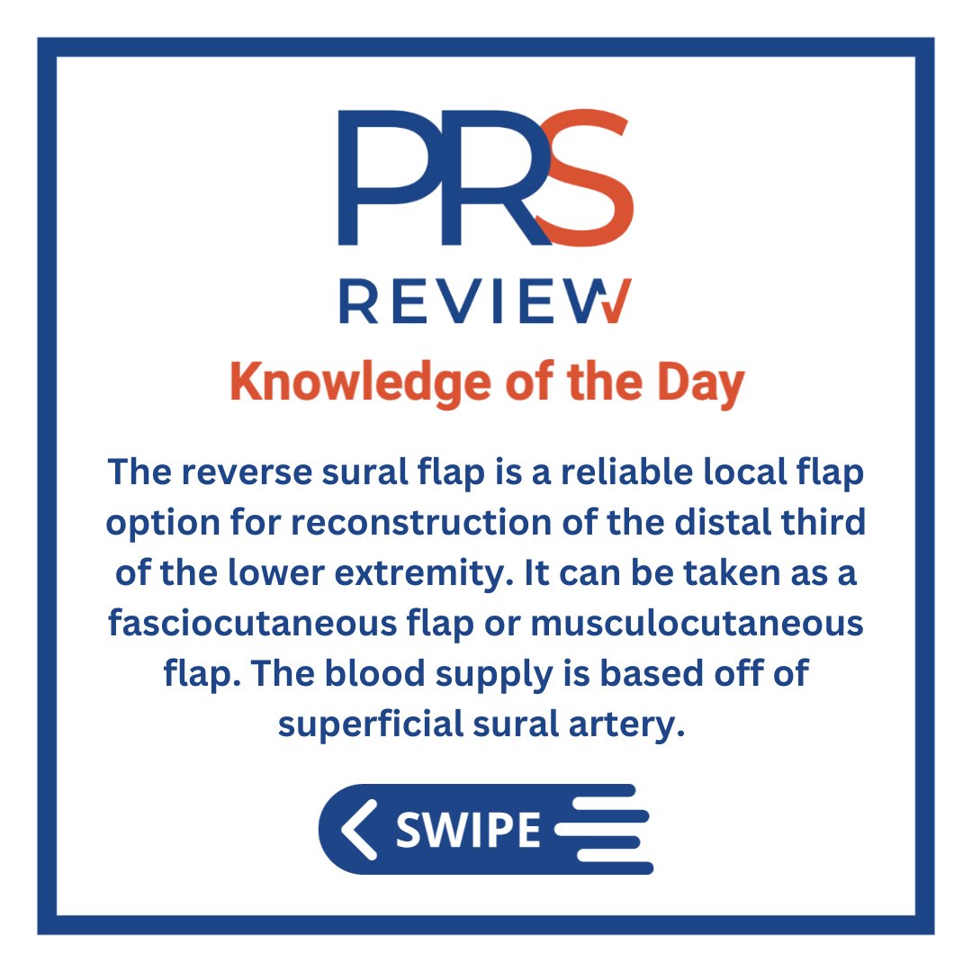 prsreview's tweet photo. Reverse sural flap
#prsreview #reversesuralflap #flap #flapsurgery #superficialsuralartery #anatomy #flapanatomy #microsurgery #plasticsurgery #reconstructivesurgery #orthopedicsurgery #surgicaleducation #medicaleducation #meded #plasticsurgeryresidency #plasticsurgeon #surgery https://t.co/NO3ORpCxGd