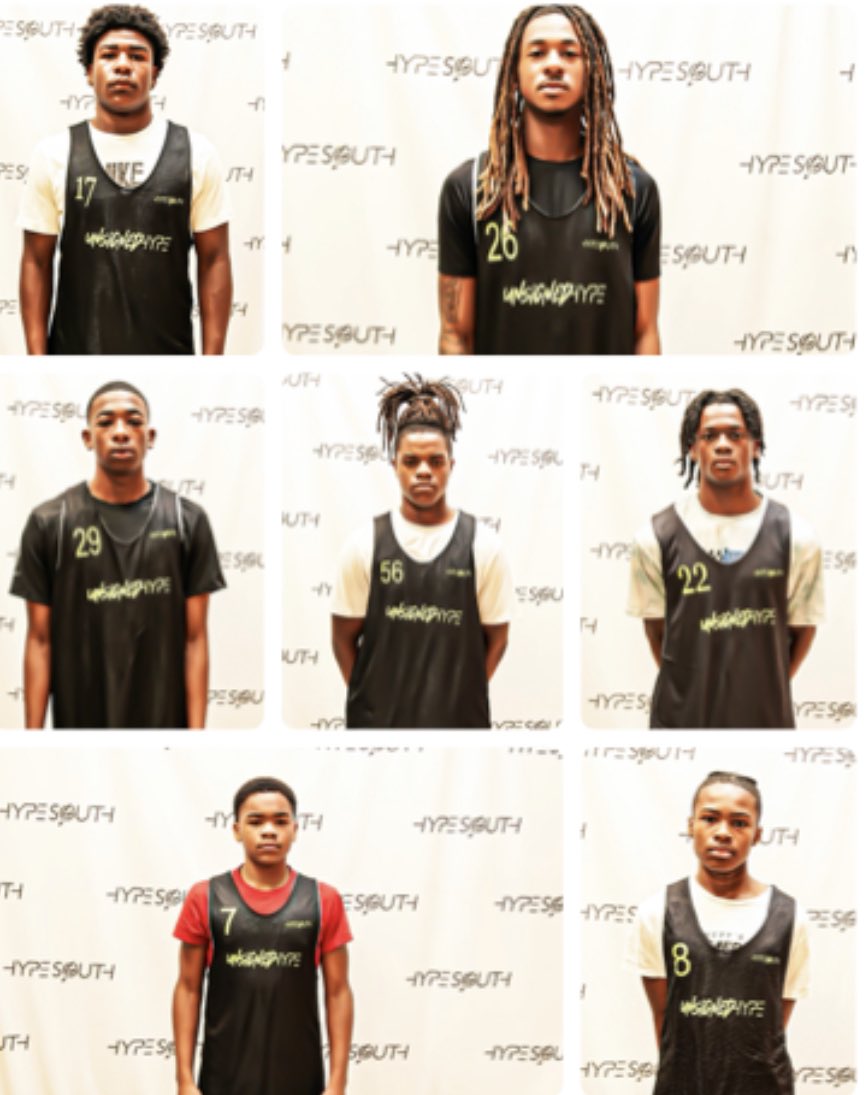 Thank you @HypeSouth for hosting a outstanding showcase for our young men.

Jay Johnson- WRHS
Cam Perkins- WRHS
Kam Plummer- HCHS
Malik Gillespie- HCHS
Christian Little- Westside-Macon 
KeithRoberson- WRHS
Jarvis Williams- Miller Middle