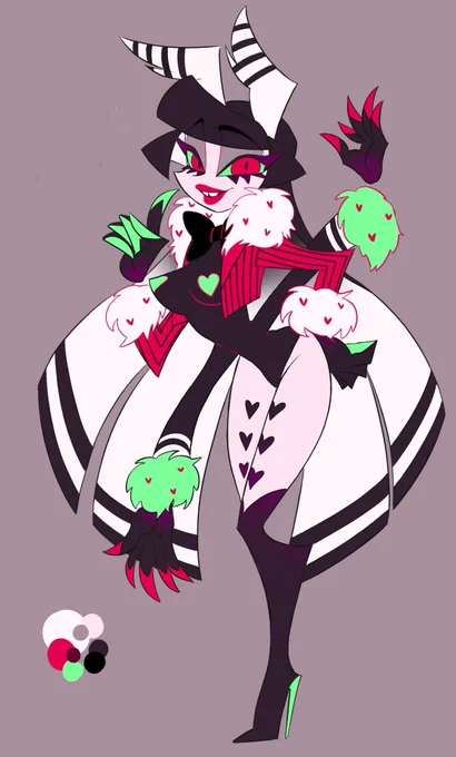 My Devil's OCMadonna She is a moth and a casino owner.KidHe is a femboy who works in her casino.#HelluvaBossOC 