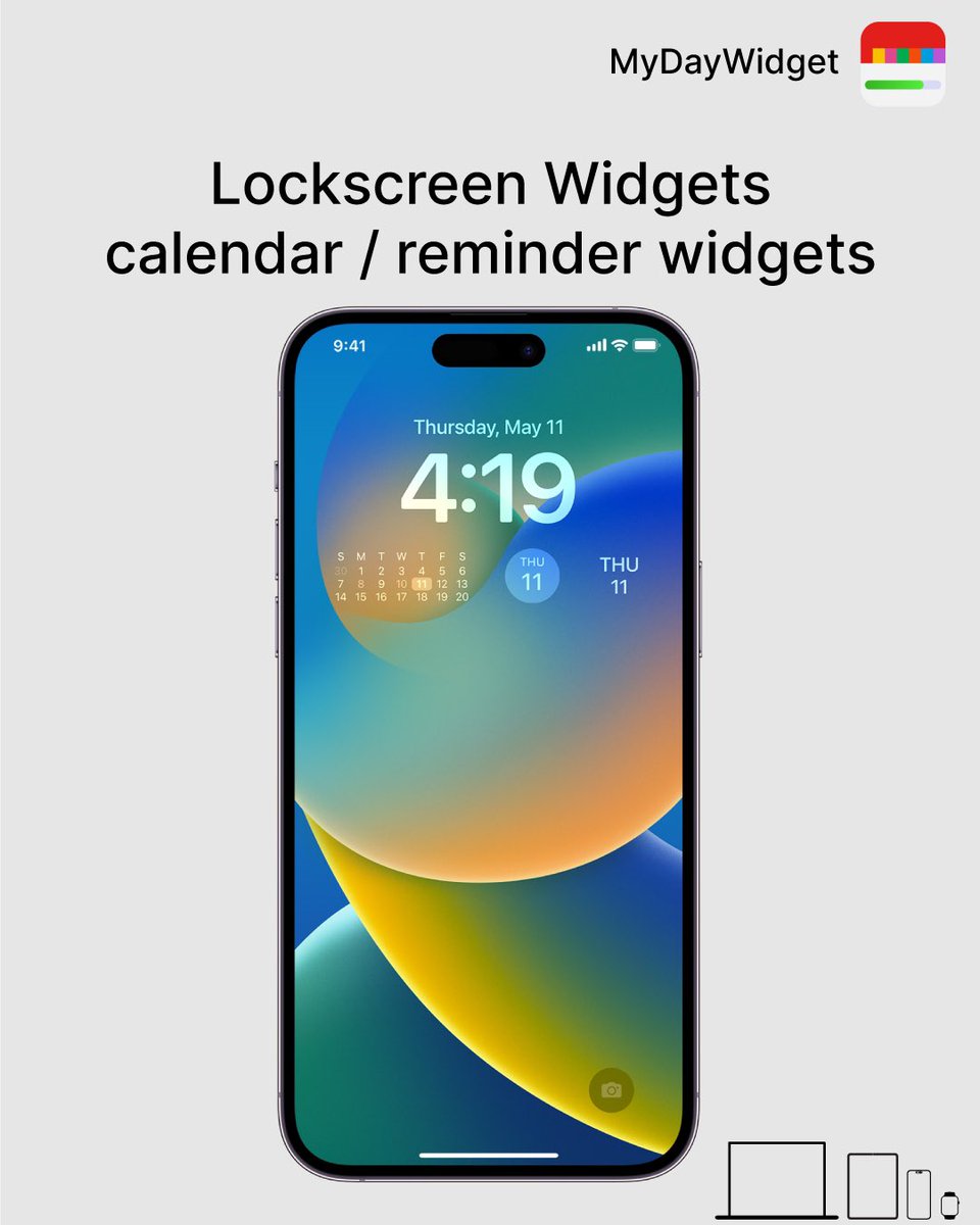 MyDayWidget's tweet photo. Enjoy widgets on your LockScreen from My Day Widget. See your calendar, date, todos on your iPhone lock screen!

Download MyDayWidget on the App Store - https://t.co/kHp6MgTRqe

#widget #iphone #iPadwidget #macWidget #auspiciousday #auspiciouscolor #Monday #auspiciousmonday https://t.co/NKiiLDvi5v