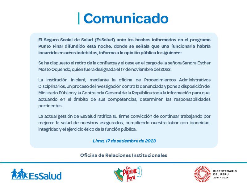 EsSalud Perú tweet media