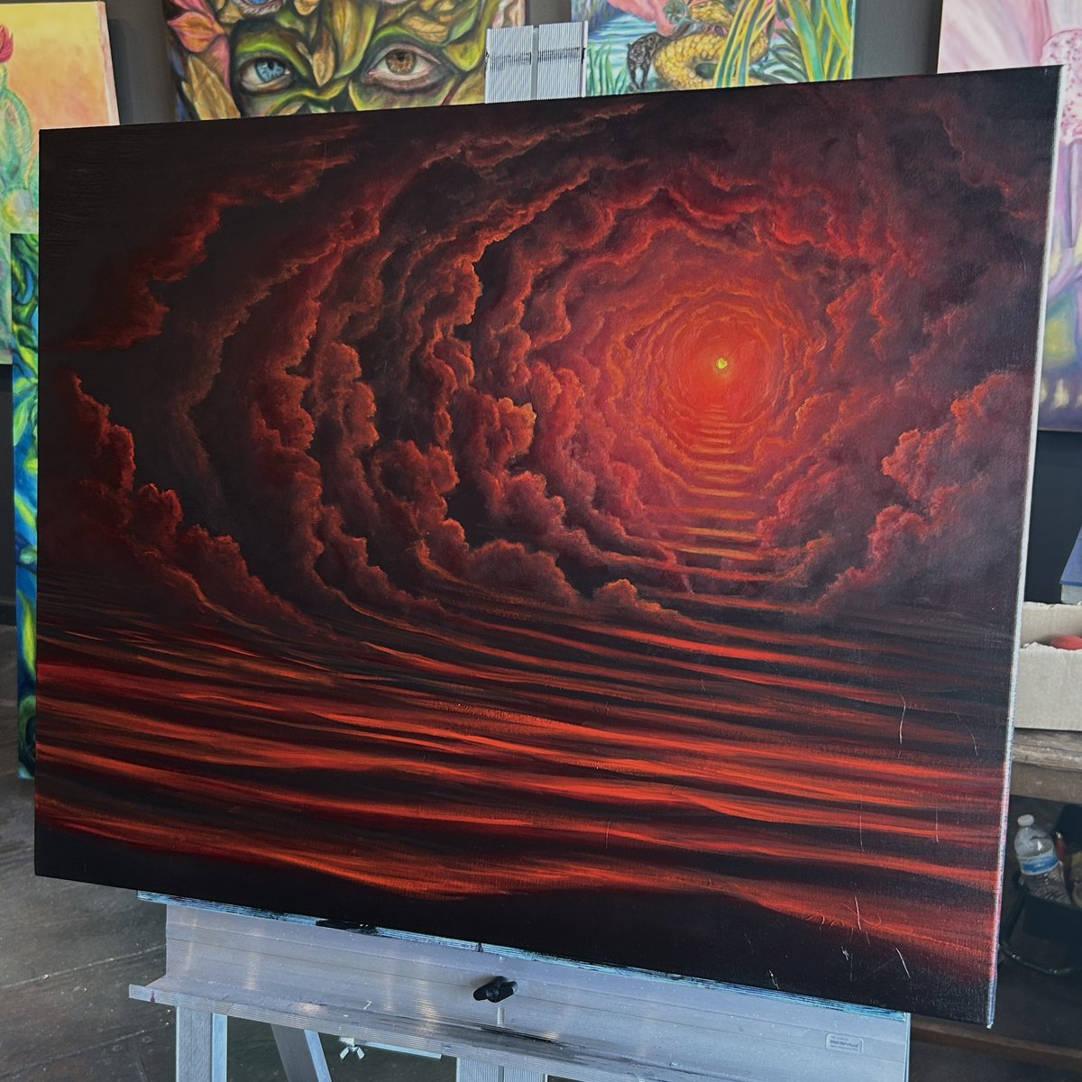 5 layers of oil so far