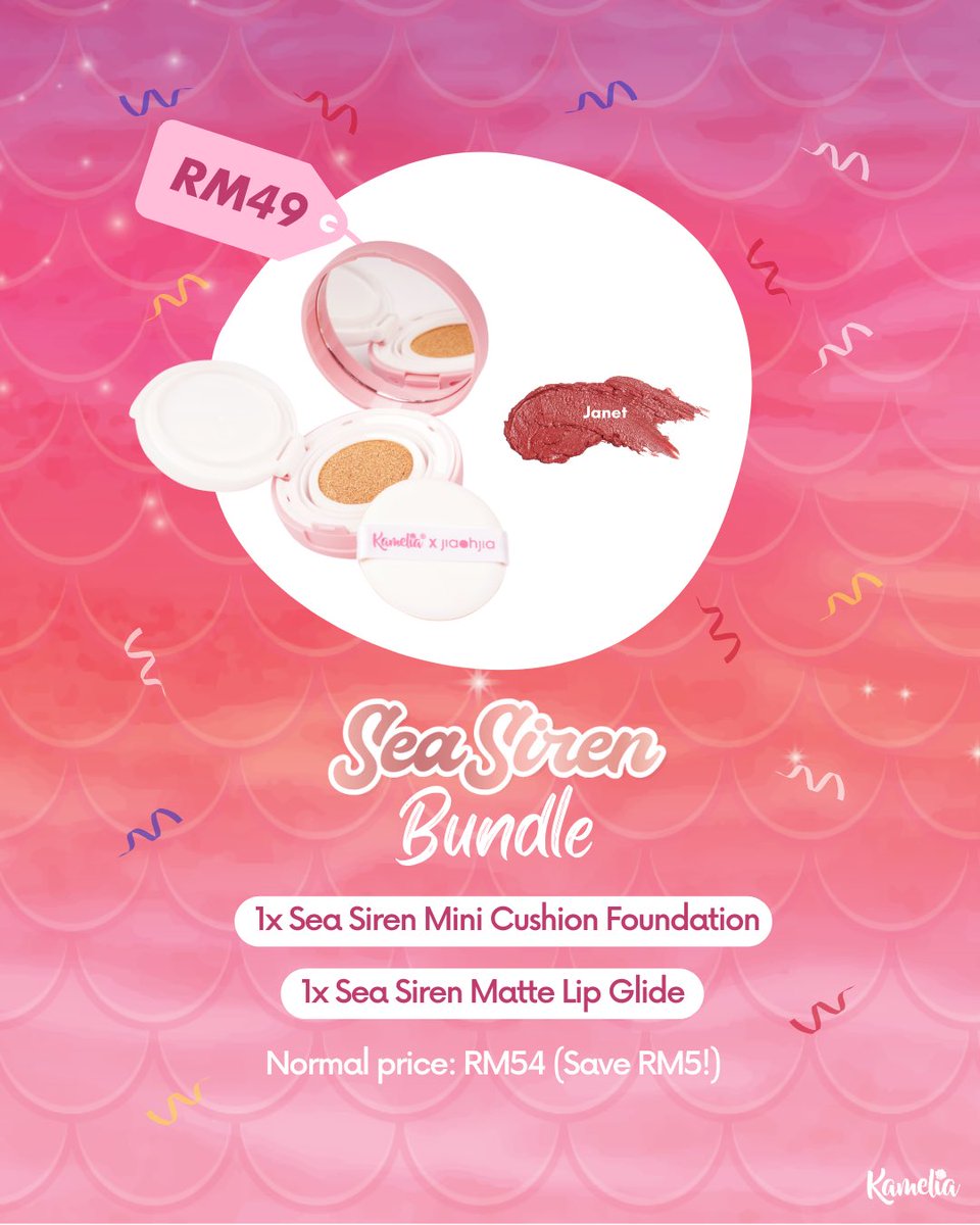 eyashares's tweet photo. The most awaited bundle now here 😍 This is not a drill but just wanna tell that this combo doesn't last and they're often SOLDOUT early.

Free Nihon instant pore eraser with any purchase of Sea Siren bundle.

🧜‍♀️ Bundle of 2 at Rm49 (NP RM54)
🧜‍♀️ Bundle of 1 cushion foundation & 3 lip glide at Rm94 (NP RM104)

Note: Valid from 15th September 2023 until 30th September 2023

Product guides, postage via tiktokshop, shopee & cod available. Better to grab yours now 👇
✨https://t.co/fxyz4BdOpy