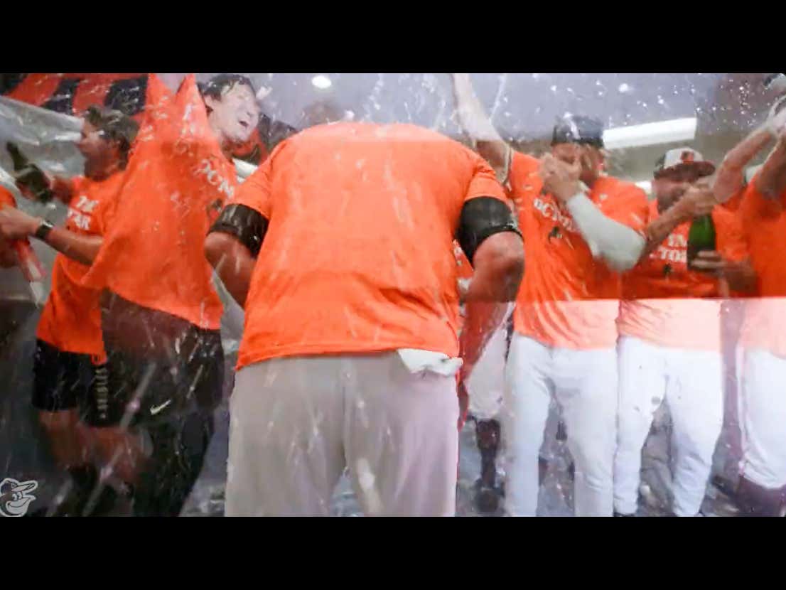 The Orioles Clinched A Playoff Spot For The First Time Since 2016 And Their Clubhouse Is Going NUTS barstoolsports.com/blog/3484678/t…