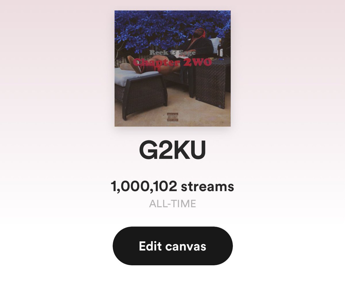sageBiTT's tweet photo. 1,000,000 streams later. 

Thankful. Grateful. Proud. https://t.co/5Z2jgMvSpw