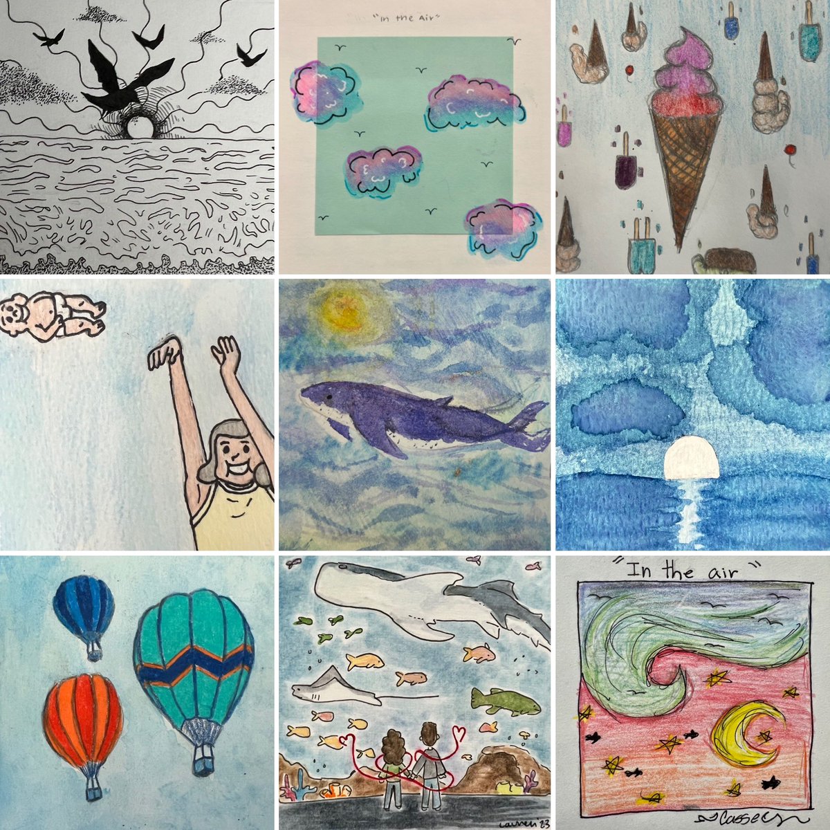 churchillhsart's tweet photo. ✨Mini Masterpieces✨
Painters complete a weekly sketchbook assignment that’s only the size of a sticky note! Prompts from the last couple of weeks were “In the Air” and “Ancient” 🗒️
#minimasterpiece https://t.co/cr69cuXmcp