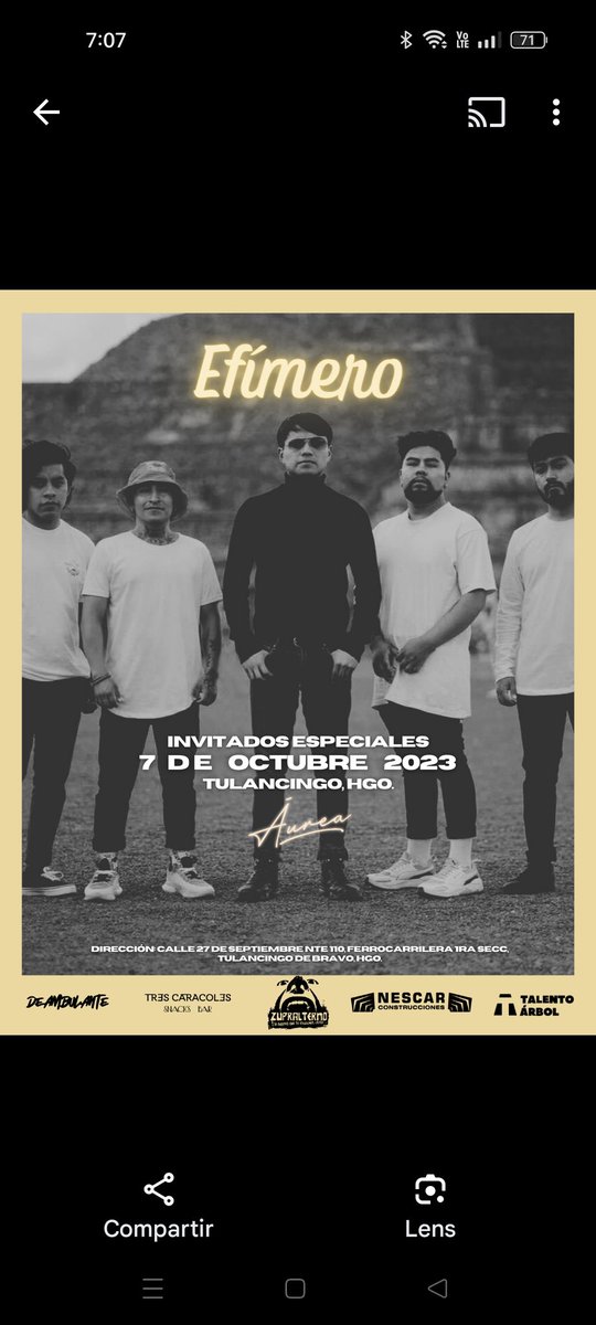 EfimeroOficial's tweet photo. Amigos de Tulancingo llegamos con nuestro #Ti-Pop 🍃❤️  el próximo 7 de octubre para festejar el aniversario de nuestros hermanos aureamusica_oficial 🫶🏼
Estaremos junto a los queridos officialbalam__ 🥳🎉
Nos vemos en 3caracoles para bailar y cantar con pura rolita #SadBrosa 🥹 https://t.co/B3mAvixV8X