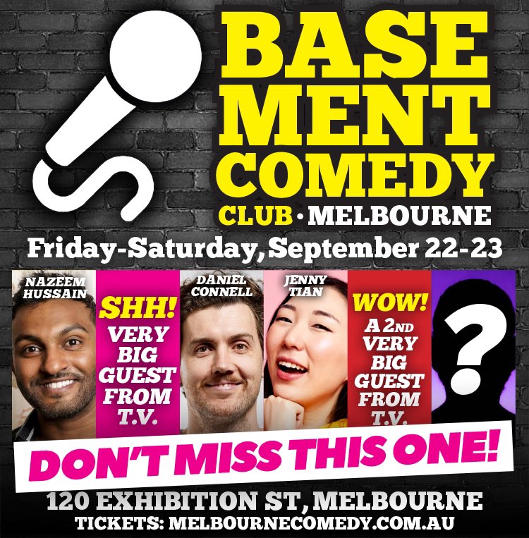 BasementComClub's tweet image. Incredible lineup this weekend at @BasementComClub!
Wait til you see who’s dropping in!!