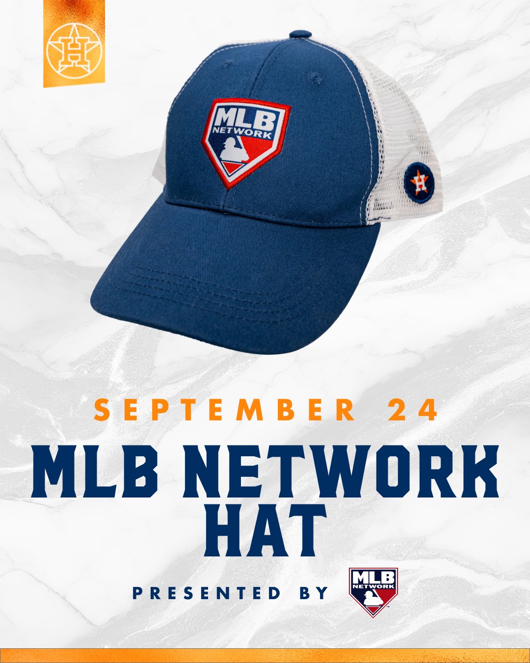 Houston Astros on X 10 000 fans at next week s game will receive a MLB Network hat https t qxGVionEmd https t kjXz00fDFY X