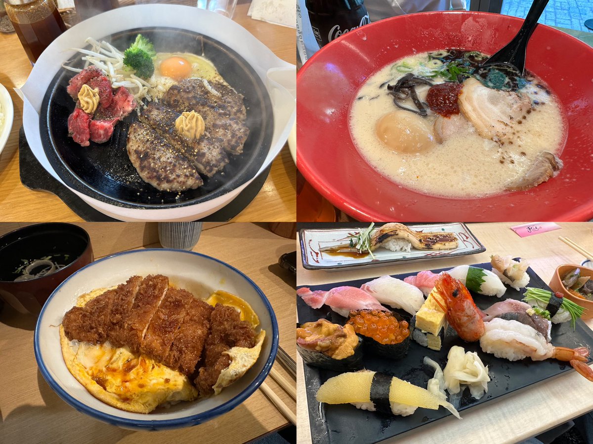 krungy21's tweet photo. #latepost Photo dump
I love #ramen #pepperlunch #katsudon #sushi 😋 #foodmonster https://t.co/J2DFbXk6ps